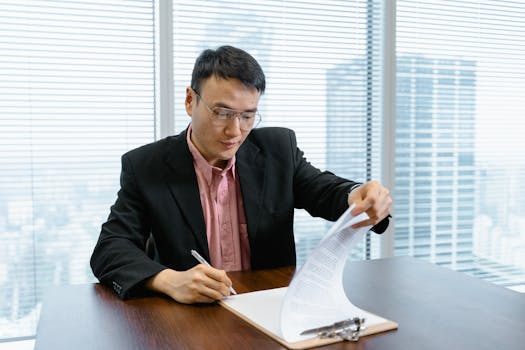 person signing documents