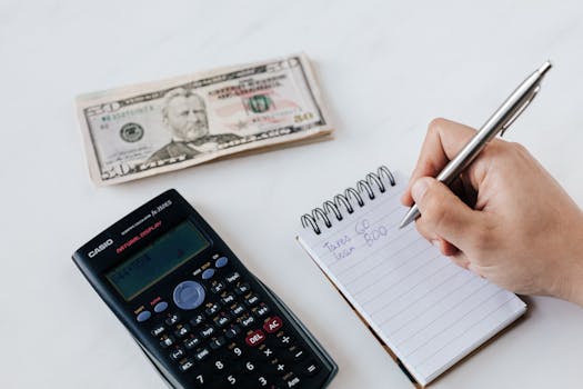 debt repayment plan on a notepad