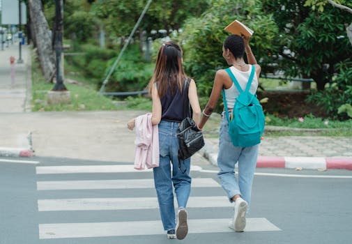 retired couple enjoying a walk in the park