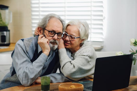older couple reviewing their budget at a kitchen table